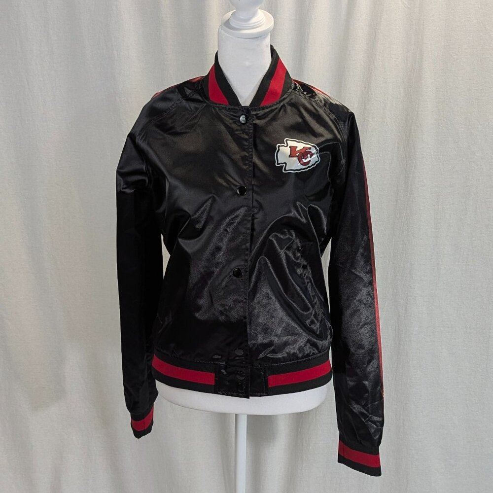 Mitchell & Ness Size XS Black Throwback NFL Jacket Kansas City Chiefs